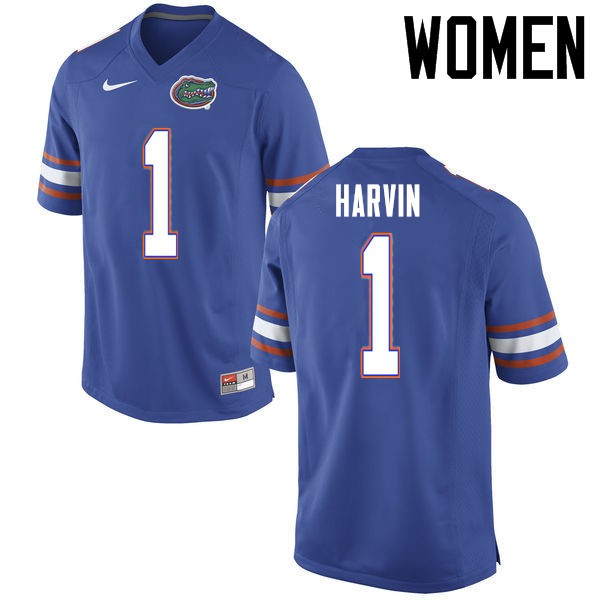 Florida Gators Women #1 Percy Harvin College Football Jersey Blue